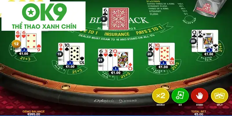 Mẹo giúp hội viên đánh Blackjack thắng lớn tại casino OK9